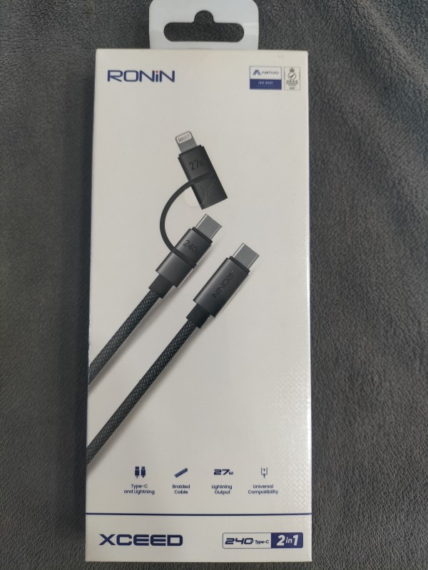 Ronin Data Cable 2 in 1 type C 27w