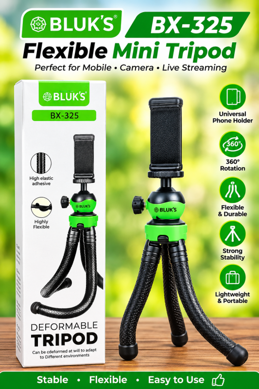 BLUK’S BX-325 Deformable Flexible Tripod