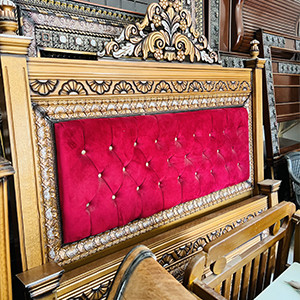 Luxury bed with velvet touch