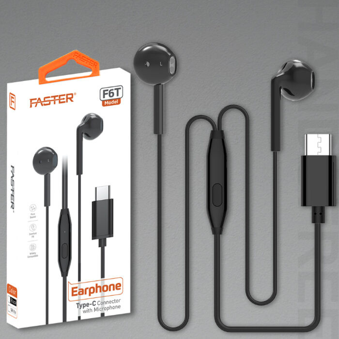 F6T Comfort Fit Type- C Connector Earphones With Microphone
